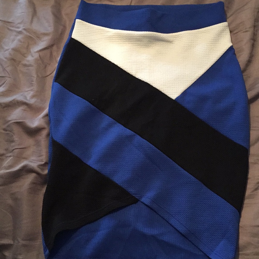NWOT Colorblock Bodycon Skirt